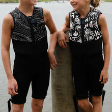 Load image into Gallery viewer, 2027 WAVELENGTH JUNIOR GIRLS BUOYANCY SUIT BLACK