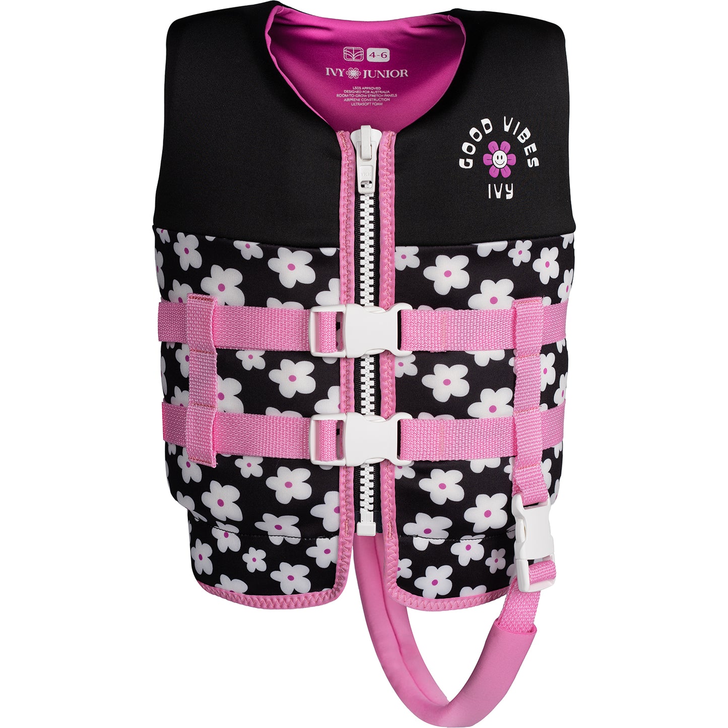 2027 IVY JUNIOR GIRLS VEST BLACK/PINK