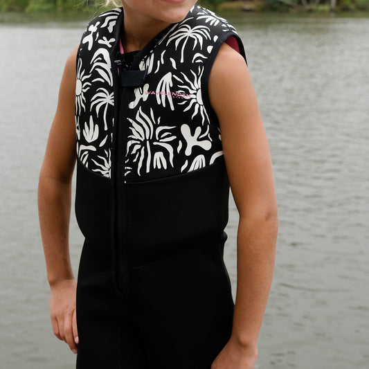 2027 WAVELENGTH JUNIOR GIRLS BUOYANCY SUIT BLACK